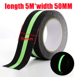 Heavy Duty Anti Slip Tape for Stairs Outdoor/Indoor Waterproof 5m*5cm Safety Non Skid Roll for Stair Steps Ramp Traction Tread Staircases Grips Adhesive Non Slip Strips Walk Black