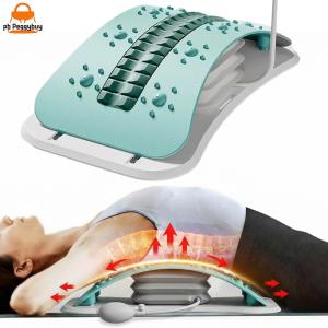 Adjustable Lumbar Spine Lounger with Massage Points for Men Women Lower Back