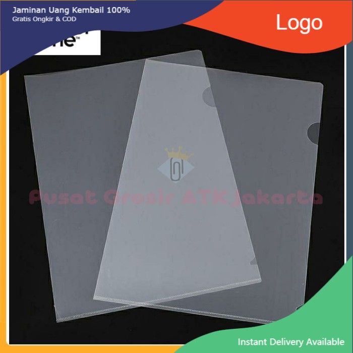 Map L Clear Sleeve A Putih Bening File Folder Plastik Mika Transparan