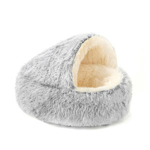 DUDU Pet Nest Semi-enclosed Cat Nest Cat Shell Nest Winter Warm Cat Nest Four Seasons Universal Plush Cat Nest
