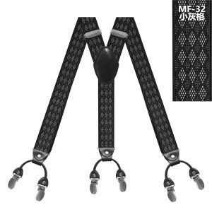 Fashion Braces 6 Clips Suspenders Adjustable Elasticity Suspensorio Bretelles Hommes Y-Back ligas Tirantes 3.5*120cm 2017 New h260606