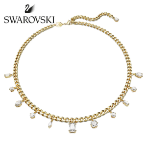 SWAROVSKI หรูหรา Dextera กุหลาบทองคำผสมตัดหินอัญมณีจี้สร้อยคอแฟชั่นสตรีเงินสเตอร์ลิง S925