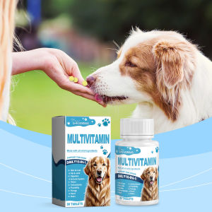 Yegbong Pet Multivitamin Supplements Beautiful Hair Improve Immunity Balanced Nutrition Health Products for Dogs and Cats Multivitamin Dog Nutritional Supplements Essential Vitamins Increase Physique