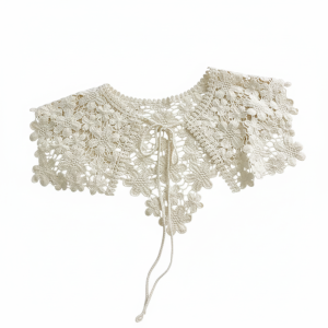 GORGE Knitted Lace Fake Collar Shawl Hollow Out Crochet Lace Detachable Collar Fashion Elegant False Collar for Women