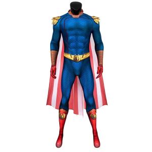 The Boys Homelander Cospaly Superhero Costume Adult Man Halloween Costumes Antony Starr Jumpsuit Cloak Blue Bodysuit2026