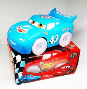 FREE BATERAI Mainan Mobil Cars 2 Dinoco McQueen Nyala Musik Bumb and Go