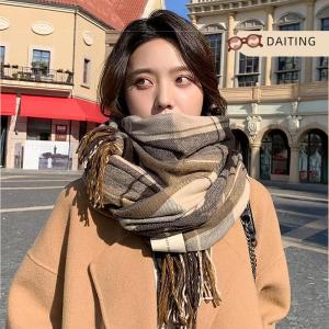 DAITING New Fashion Winter Plaid Scarf Female Autumn And Winter Everything New Casual Classic Imitation Cashmere Plaid
