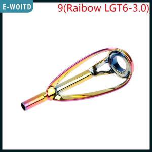 E-WOITD  1pc Sliver Rainbow Top Tip Guide Ring Free of Tangle for Spinning Casting Fishing Rod