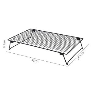 MLADEN Kitchenware Nonstick Black Cooling Rack Grid Baking Tray for Biscuit Cookie Pie Bread Cake