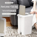 (SG STOCK) Pedal Step-On Dustbin Trash Can Kitchen Waste Trash Rubbish Dust Bin Kitchen Dustbin Trash Bin With Cover. 