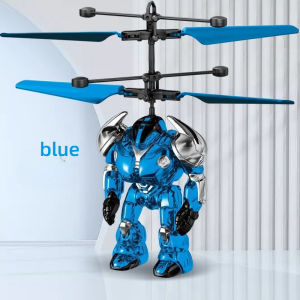 Oldlaiben Induction Flying Helicopter Toy Gesture Sensor Remote Control Aircraft Floating Robot Warrior Mainan Terbang