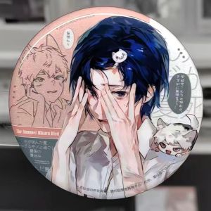 The Summer Hikaru Died Can Badge Hikaru Indou Yoshiki Tsujinaka Round Tinplate Button Pin Badge Anime Collector Item Otaku Room Desk Shelf Display Decor