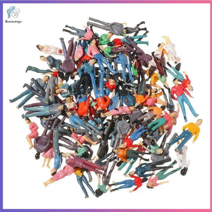 100pcs Model Building People Figures Passengers Train Scenery 1:300/1: ...