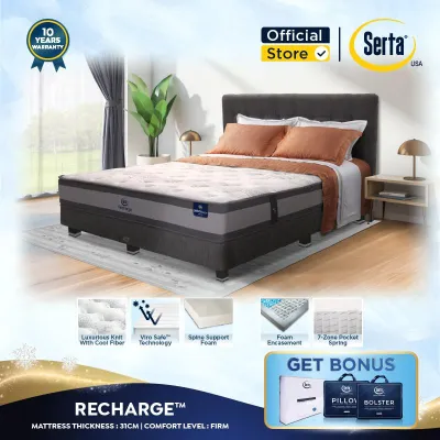 SERTA Recharge [Firm] - Kasur Spring Bed with Cooling Tech [Mattress Only]