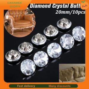 ❣️❣️❣️ 10pcs 20mm Crystal Rhinestone Buttons Fit for Sofa Headboards Furniture Bag Buckles DIY Decorative