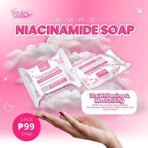 (10 PCS) BMRS NIACINAMIDE WITH GLUTATHIONE  SOAP 10x PREMIUM WHITENING & MOISTURIZING 70G