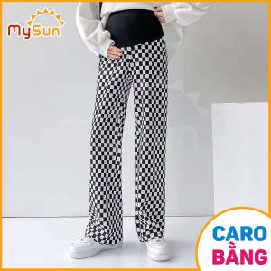 Quần BẦU dài ống rộng suông công sở cho bà bầu 0 - 9 tháng đẹp mặc đi làm ở nhà MySun
