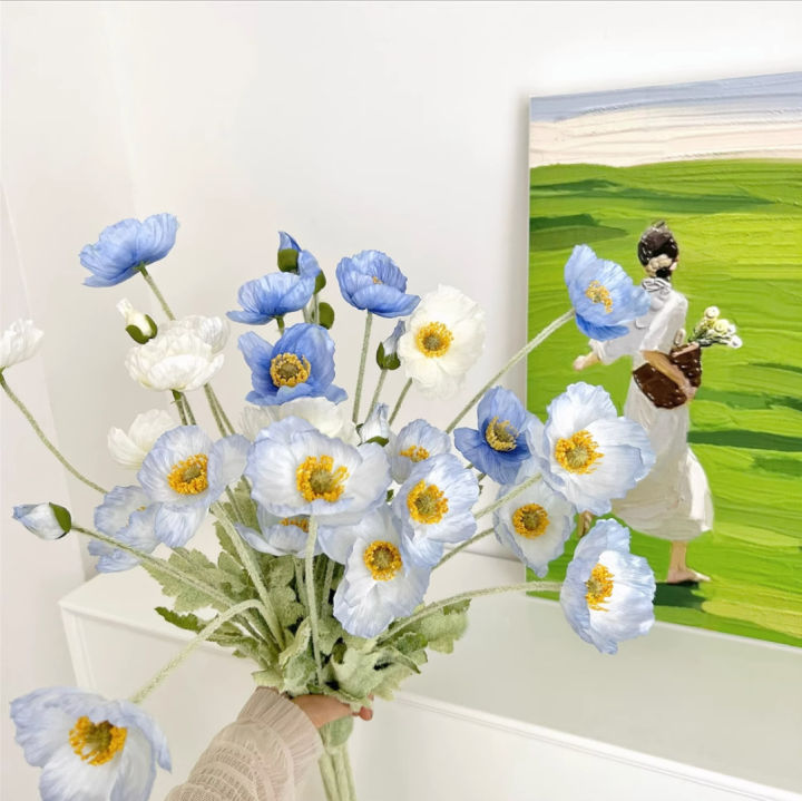 Ramo Singolo Rosa Finta In Seta 45 Cm Per Matrimonio O Casa - Bianco/Viola - Stelo In Plastica - 3