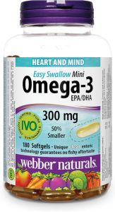 Viên Uống Dầu Cá Omega-3 Webber Naturals Mini 300mg EPA/DHA