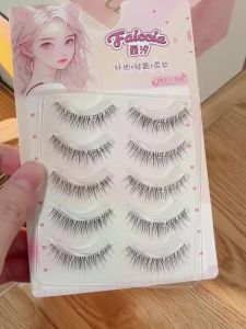 整条假睫毛自然款透明梗细梗8-9-10-11mm眼睫毛仙女毛一片式仿真The entire false eyelash natural style transparent stem fine stem 8-4URFRT