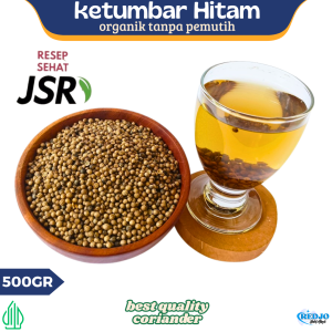 Ketumbar Hitam Organik Rempah herbal JSR Bersih Murni Tanpa Pemutih Berat 500 Gram Best Coriander