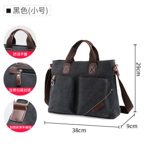 MOYYI Canvas Messenger Bag For Men Vintage Crossbody Bags With 14" Laptop Large Capacity Shoulder Bag Handheld For Work Office Commuter Casual