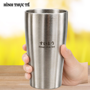 Cốc giữ nhiệt Japan hàng nhập bãi chưa qua sử dụng dung tích 350nl INOX 3042 lớp cách nhiệt