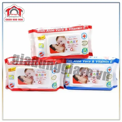 Khăn ướt Thiên Phúc (Bịch 100 cái) khăn giấy Baby cho bé tiện dụng - giadunggiare.vn
