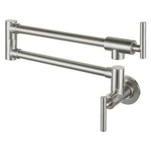 Folding faucet luxury brush kitchen faucet sink faucet wall single cold water faucet double switch basin faucet