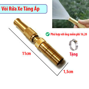 Đầu Vòi Xịt Tăng Áp Vòi Phun Áp Suất Tiện Lợi Vòi Xịt Rửa Xe Đồng Thau Tưới Cây