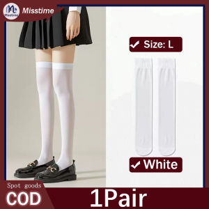 Knee High Black&White Socks For Women Japanese JK knee stockings summer thin velvet calf socks