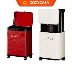 【COZYCASA】Telescopic Trash Can / 20L Kitchen Waste Bin / Adjustable No-Bend Height / Wheels