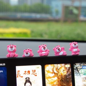 clu Cute Lotso Car Ornament Strawberry Bear Gypsophila Tulip Begonia Flower Figure Dolls Gift For Girls Home Decor ulc
