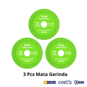 Paket Mata Gerinda Hijau Potong Kaca Keramik 4inch 3pcs 5pcs Paketan Mata Gerinda