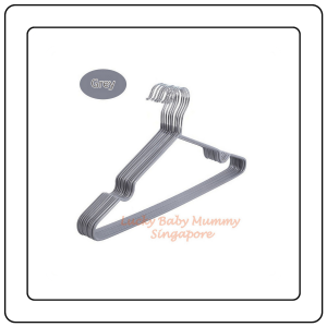 【JJ HOME】 Extra Thick Stainless-Steel PVC Anti-Slip Metal Hanger Adult Kids Clothing Hanger #MULTI-PURPOSE
