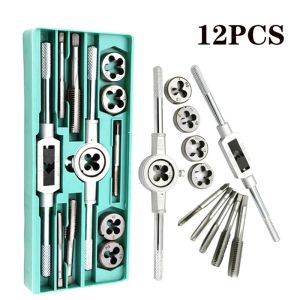 8/12/20 Pcs Set Alat Snai Dan Tap Ulir Dart Mur Baut M3-M12 - Tap and Die Set Alat Snai Senai and Tap Die Tapping Pembuat Ulir Drat Luar Baut Dan Dalam