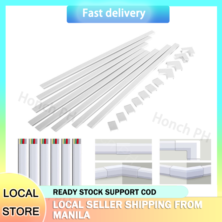 [Free tape]1 Set Wall Cord Cover Cable Concealer Complete Raceway Kit ...