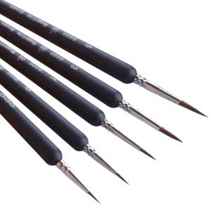 5/10ชิ้นแปรงรายละเอียดสำหรับโมเดลแกะสลักชุดแปรงขนาดเล็กภาพวาดใบหน้าน้ำมันสีน้ำสีน้ำทึบอะคริลิก