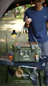 Camping Storage Box Portable Picnic Food Bag Outdoor Cooler Organizer for Travel Beach Hiking Camping