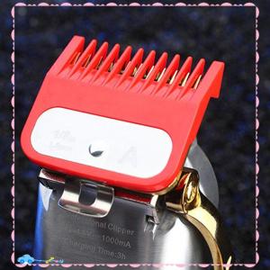 🔥【Flash Sale】🔥 1.5+4.5mm Size Guide comb Red Attachment Comb Set with a Metal Holder Clipper