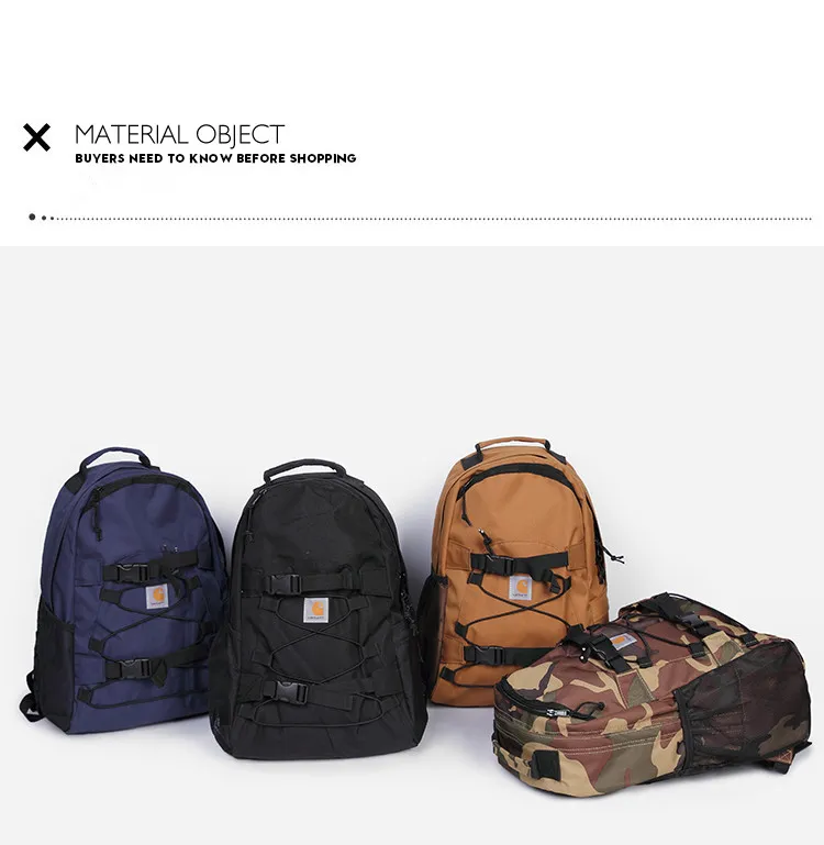 Carhartt Men Skateboard Backpack Street Fashion School Bag Casual Multi functional Travel Backpack Lazada PH