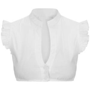 Authentic German Dirndl Blouse Beer Garden Blouse Ruffle Caps Sleeve Crop Tops Traditional Bavarian Oktoberfest Blouse