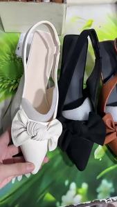 Summer Bowknot Plus Size High Heel Sandals For Women 2025 New Style Slim Heel Elegant Closed-Toe Sandals