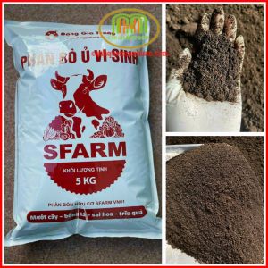 Phân bò ủ vi sinh sfarm 5kg khỏi lo sùng đất khỏi lo cỏ daị cho nông dân phố nhàn tênh Minh Hân Garden