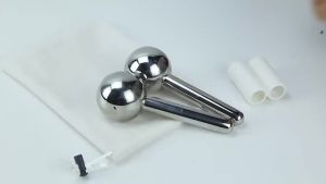 Stainless Steel Beauty Ice Globes For Face Eyes & Body Cryo Roller Facial Cold Sticks for Face Cooling Skin Care Massage Tool for Puffiness