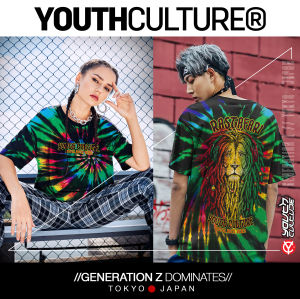 YOUTH CULTURE® RASTAFARI TIEDYE TSHIRT UNISEX SHIRT PREMIUM T-SHIRT TRENDY TEE LIMITED EDITION COUPLES STREET FASHION