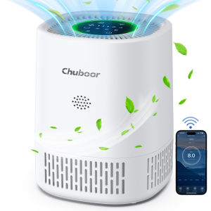Chuboor Air Purifiers for Bedroom Home Filter Cleaner with Sponge Filters Smoke Allergies Pet Dander Odor Dust Office Desktop