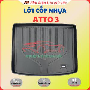 Lót cốp xe BYD Atto 3 chất liệu nhựa dẻo TPO cao cấp chuẩn khít form xe không mùi không thấm nước dễ vệ sinh