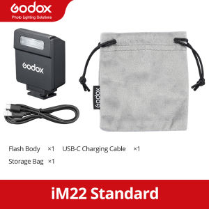 Godox แฟลช IM20 IM22กล้องจิ๋วแฟลชเหนือศีรษะแบบแมนนวลในตัวแบตเตอรี่ลิเธียม5รุ่นติดตั้งรองเท้าร้อนอเนกประสงค์