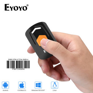 Eyoyo Mini 1D Bluetooth Barcode Scanner 3-in-1 Bluetooth &  2.4G Wireless & USB Wired Potable Barcode Reader for Windows/Android/ iOS Works with iPad/iPhone/ Android Phones/ Tablets/Computers
